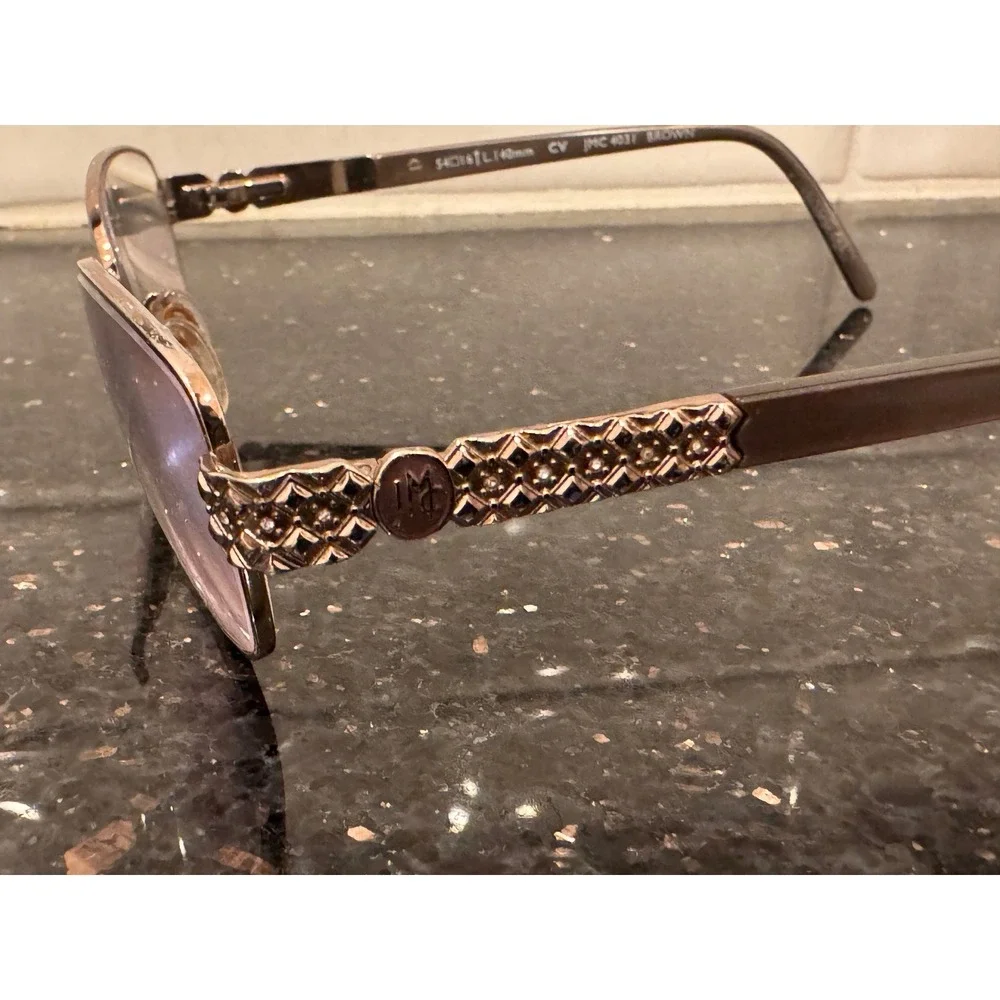 Jessica McClintock JMC 4031 Brown Metal Eyeglass Frames with Original Case 54-16